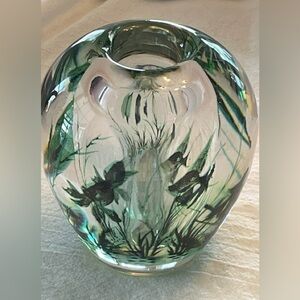 Orrefors 1948 “Graal” Fish Vase Signed